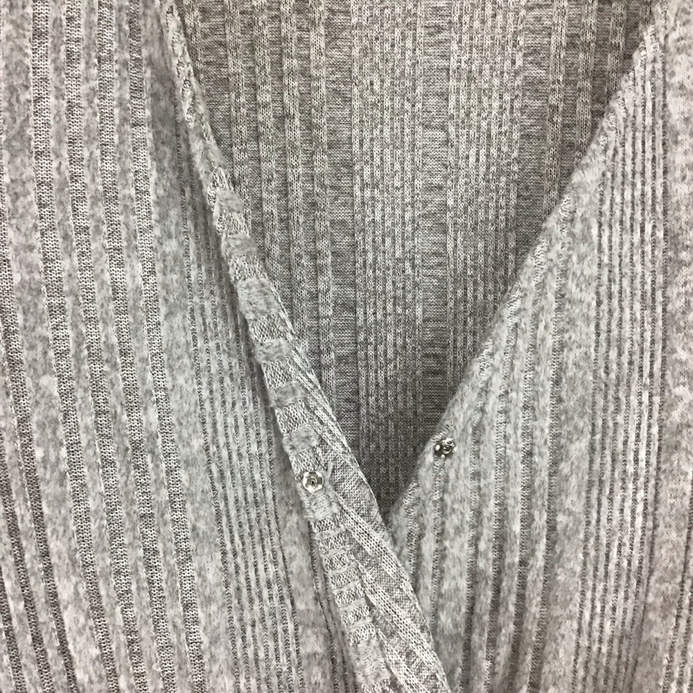 GB Gianni Bini Gray Ribbed Skater Circle Dress M - Picture 4 of 9